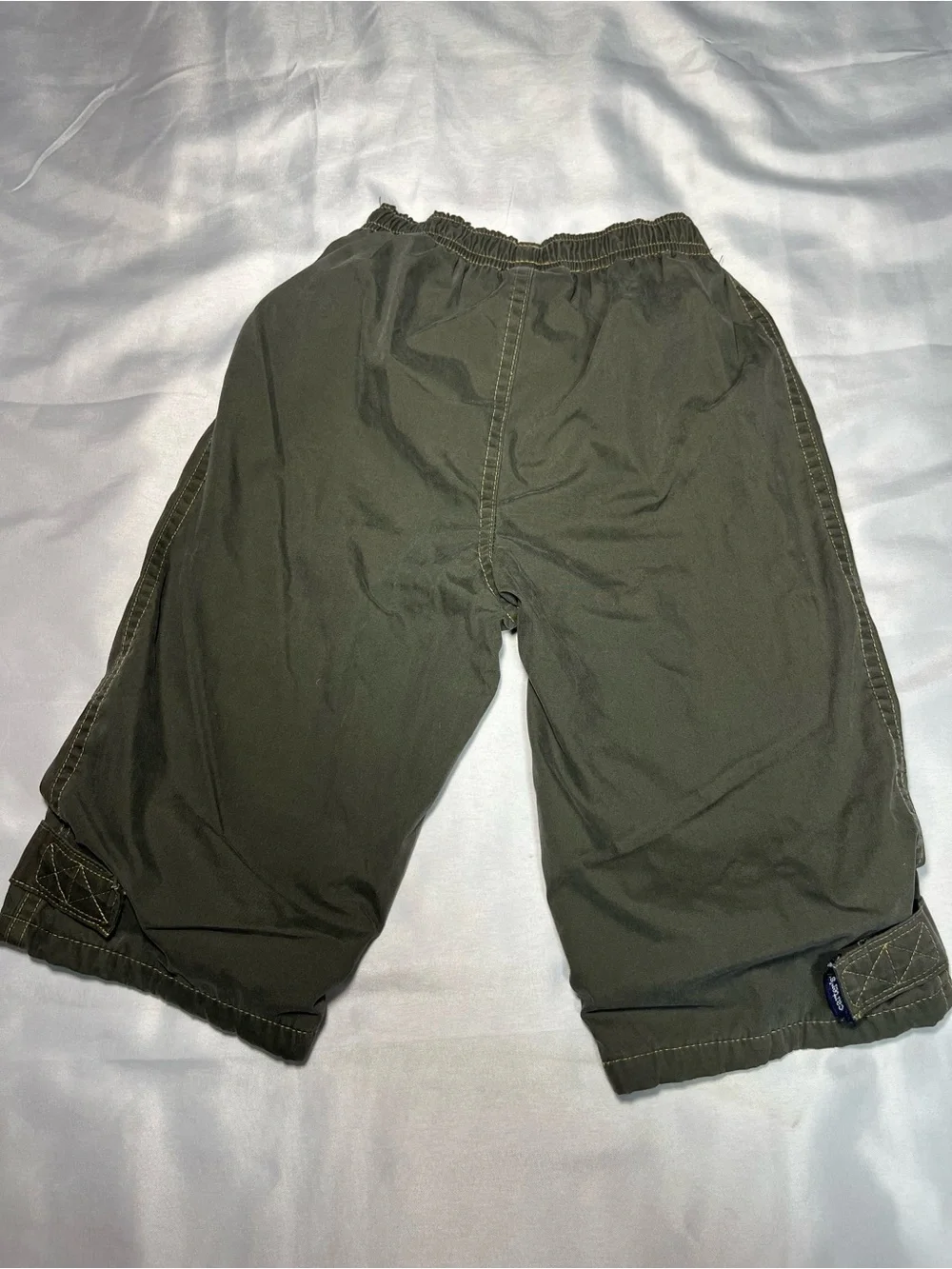 Carter’s Y2K Toddler Boy 18-24M Lined Track Pants Green Pull-On Elastic Waist